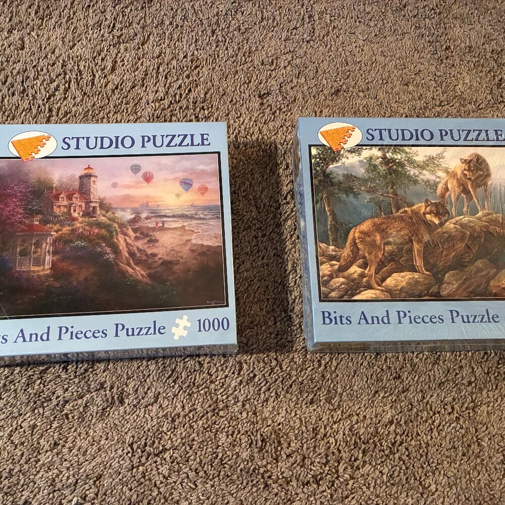 Lot of 2 Bits and Pieces 1000 pc. JIGSAW PUZZLES - New / Sealed
